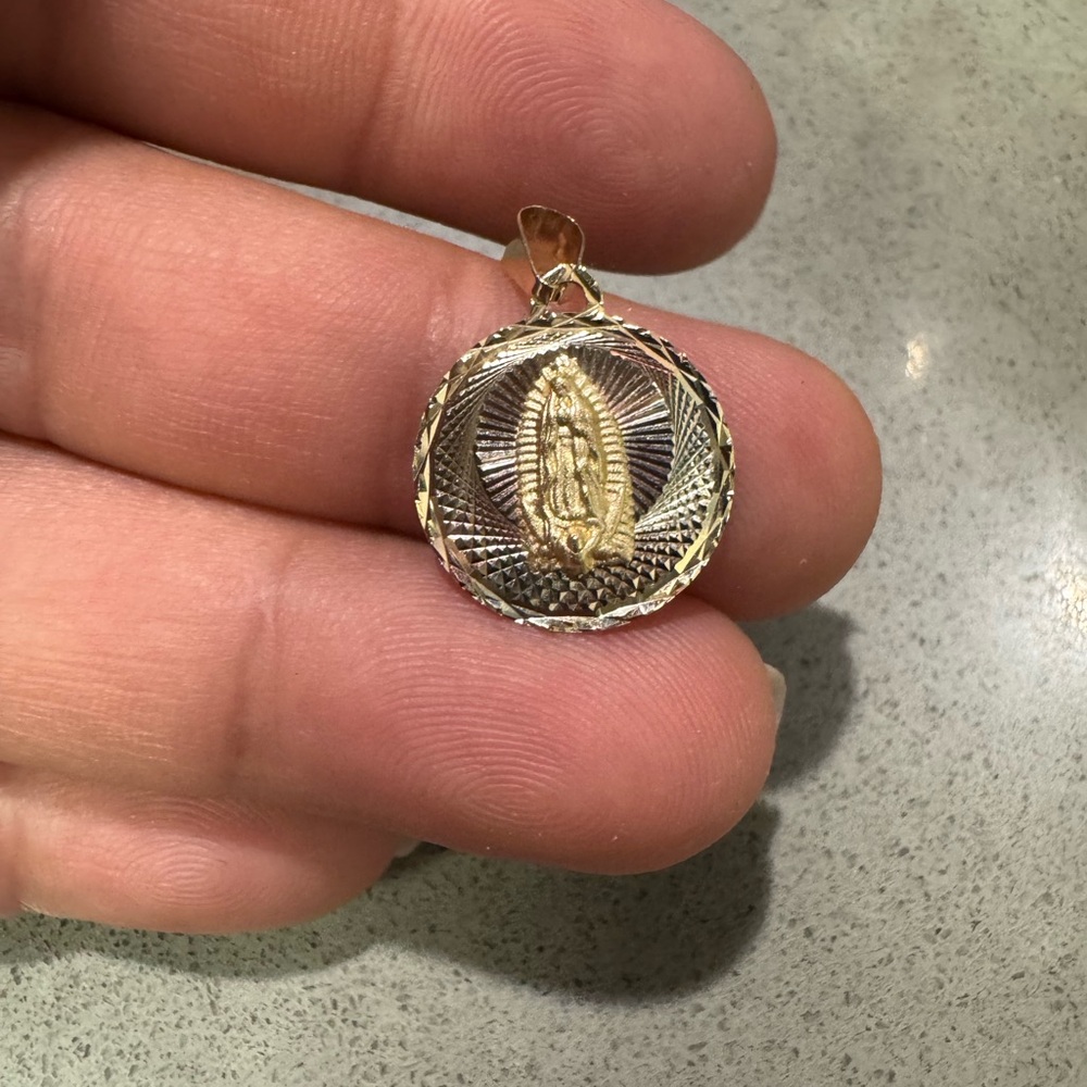Gold and Silver Religious Pendant